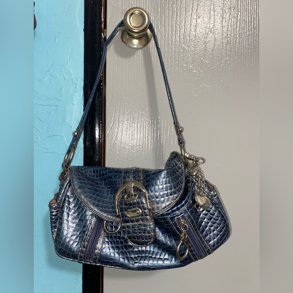 Textured Blue Kathy Van Zeeland Purse